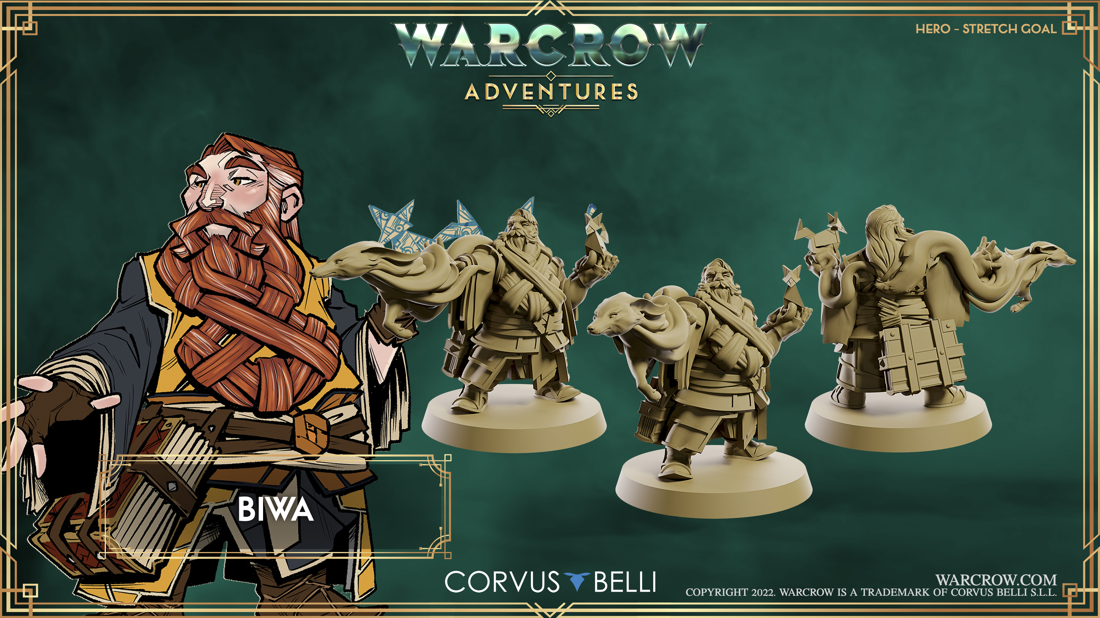 Characters Warcrow Adventures - Biwa Render