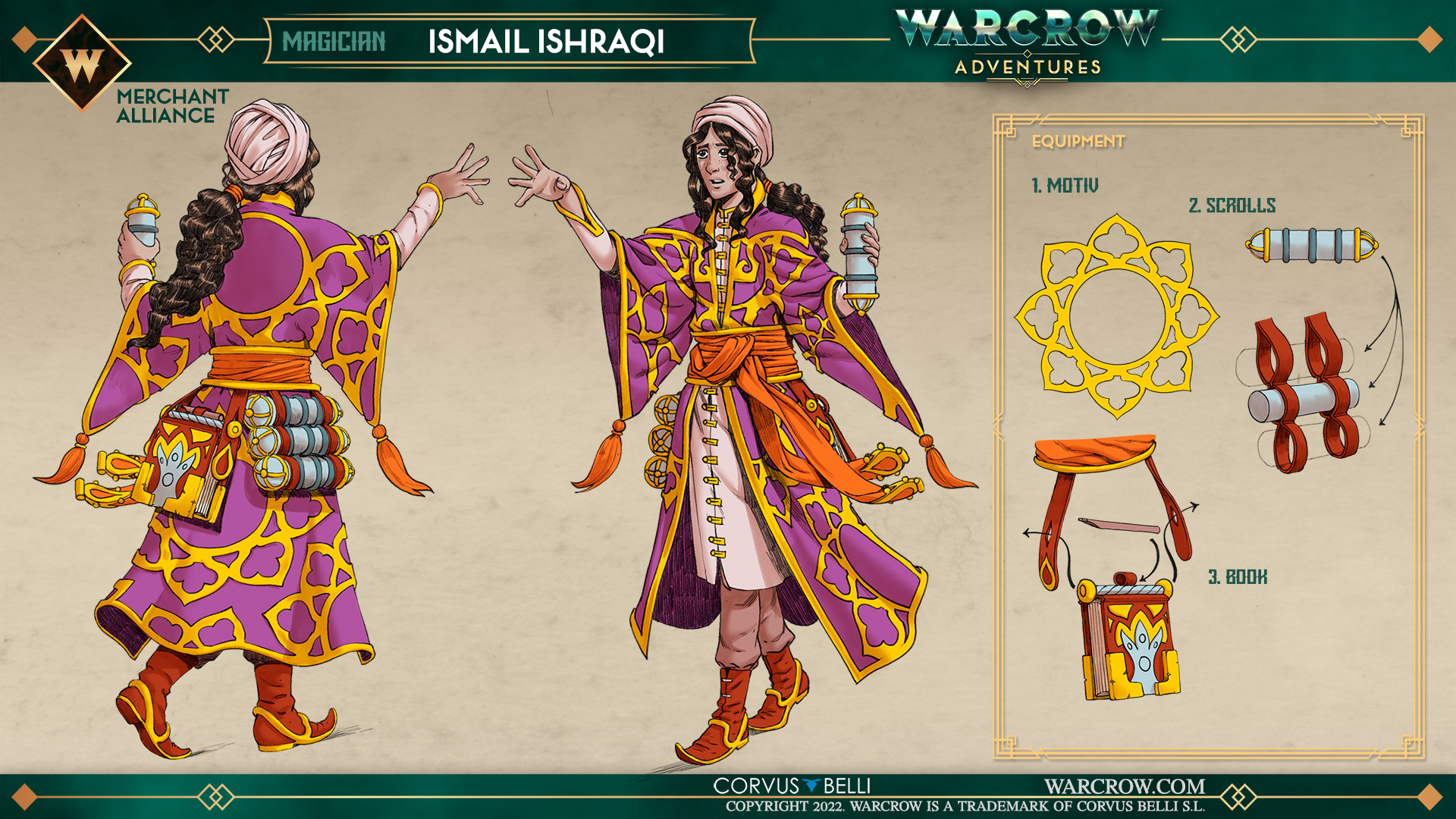 Characters Warcrow Adventures - Ismail Ishraqi - Dossier