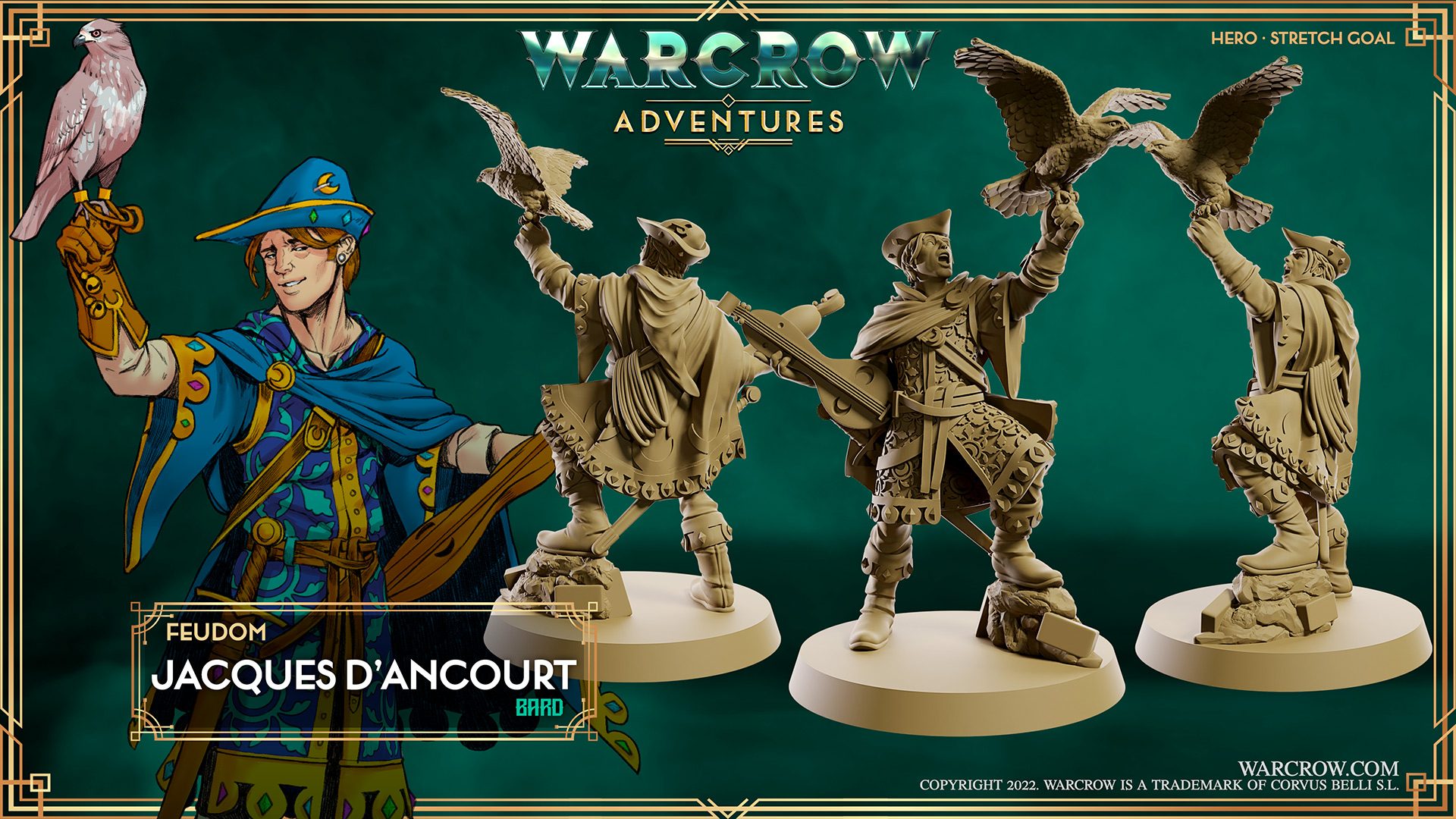 Characters Warcrow Adventures - Jacques D'ancourt - Render