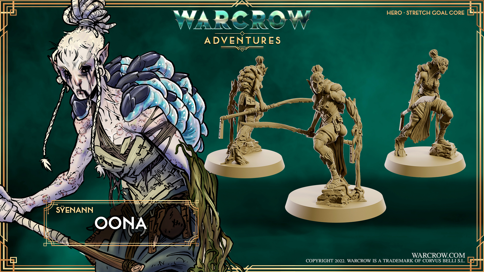 Characters Warcrow Adventures - Oona Render