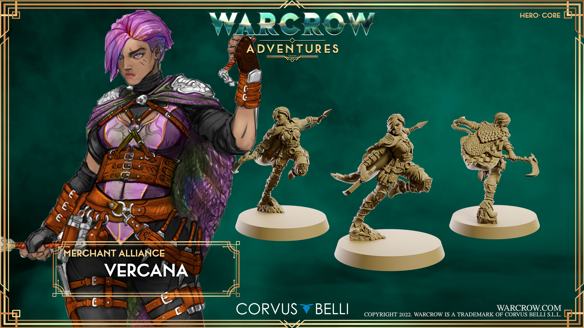 Characters Warcrow Adventures - Vercana - Render