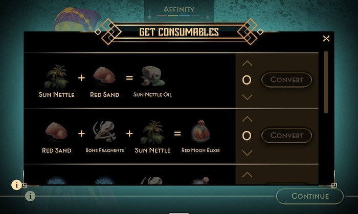 Get Consumables - APP Warcrow Adventures