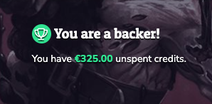 Warcrow Adventures Pledge Manager - You Are a backer