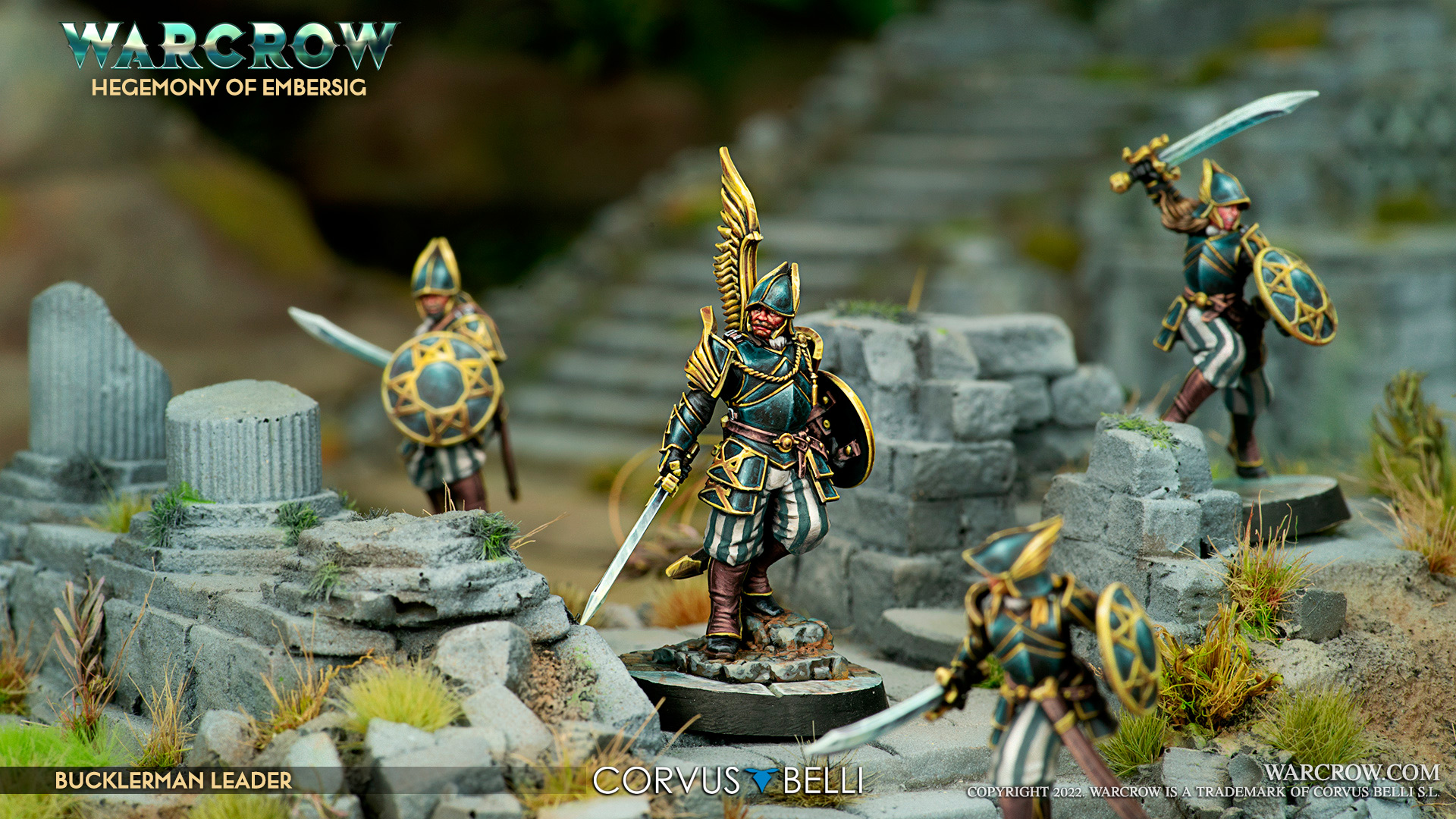 First Warcrow battle box - Bucklermen Scene