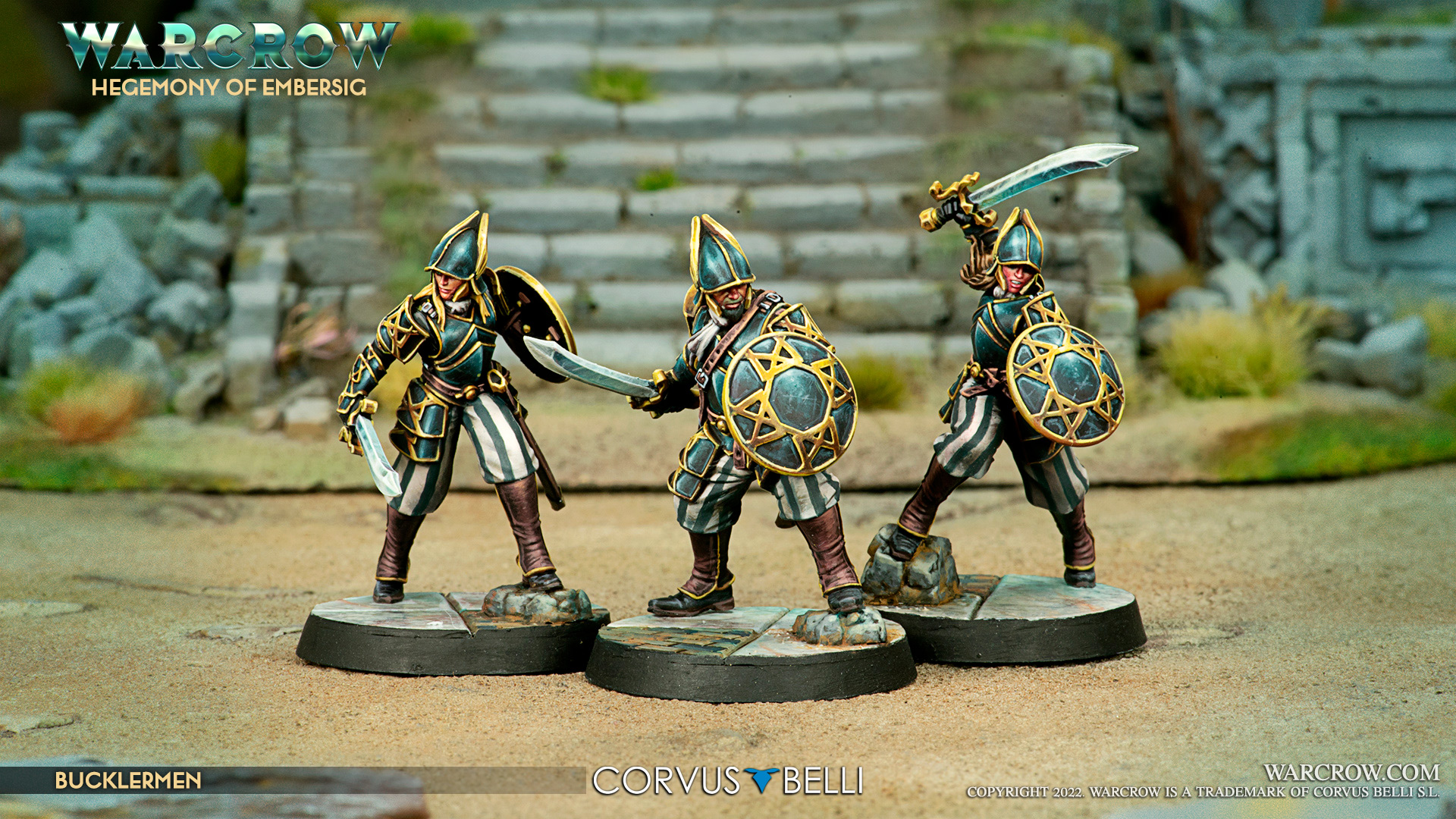 First Warcrow battle box - Bucklermen Scene