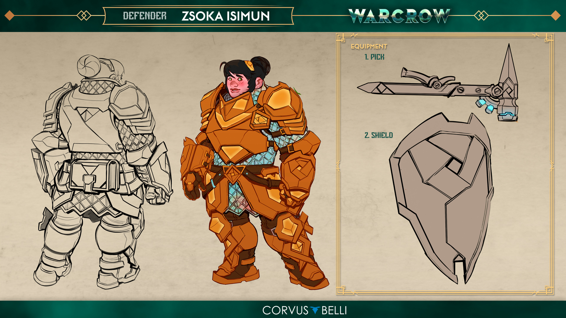 Character sheet Warcrow Adventures - Dossier Equipament